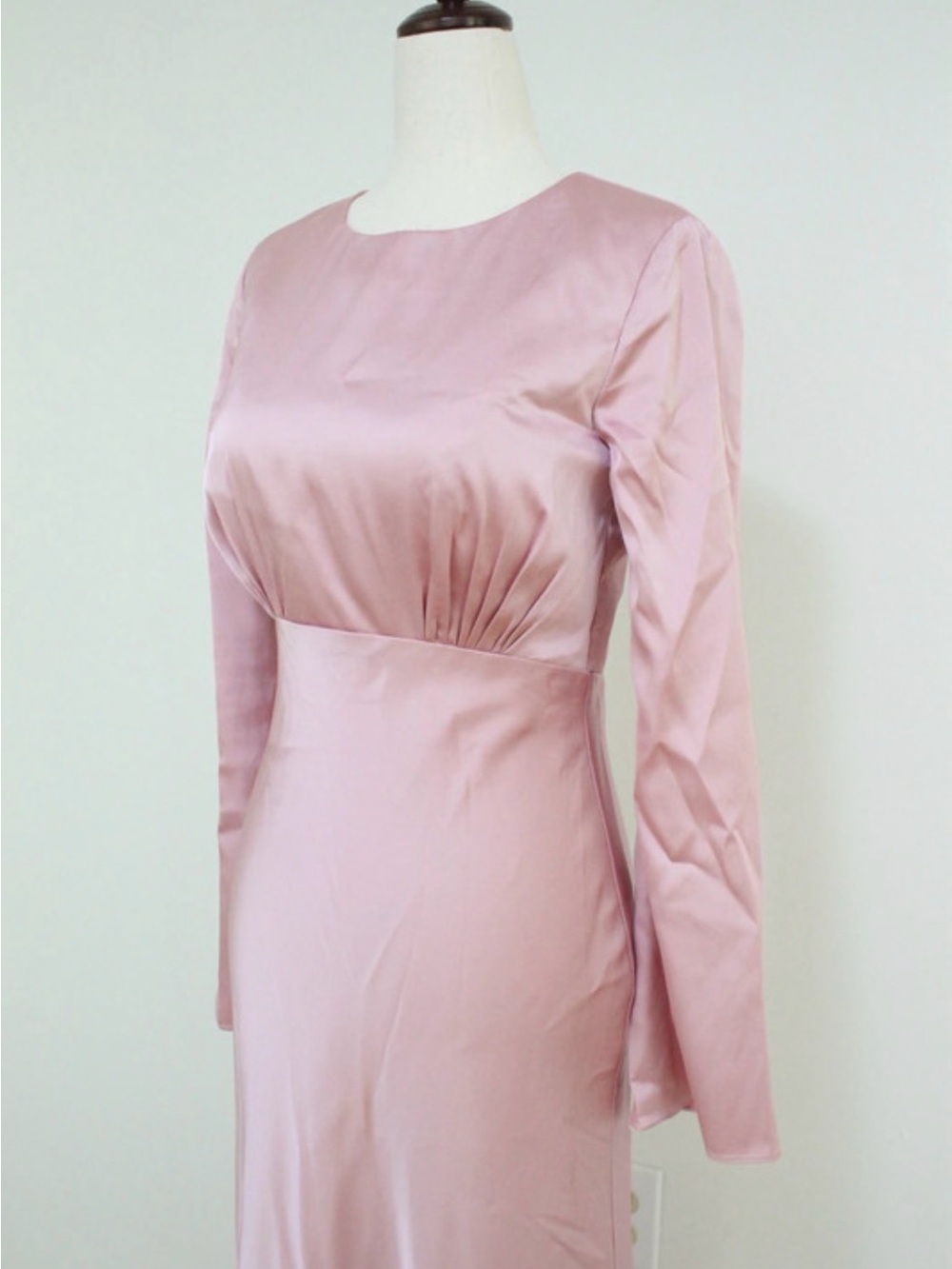 Long Sleeve Dusty Rose Dress - Picture 6 of 7